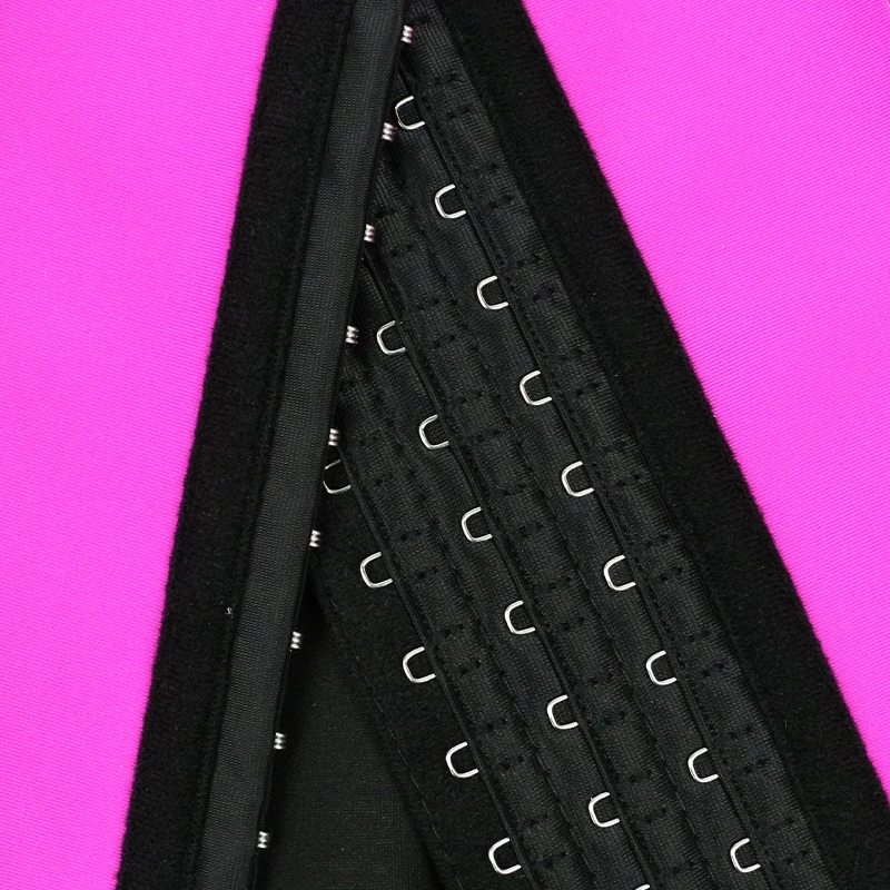 NANBIN Custom Logo Strong Vest Breast Cut Out Girdle Shaper Pink Corset Waist Trainer Private Label Shaper with Hook