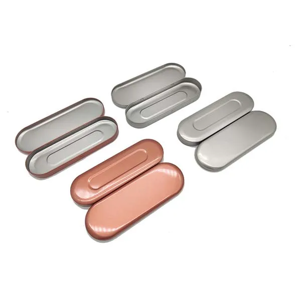 Wholesale Recyclable Round Custom Fountain Pen Gift Metal Pencil Case Tin Box