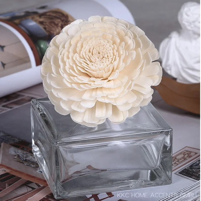 Multi-inventory Cape Chrysanthemum flower Sola Wood with rope for air fresher dispenser handmade