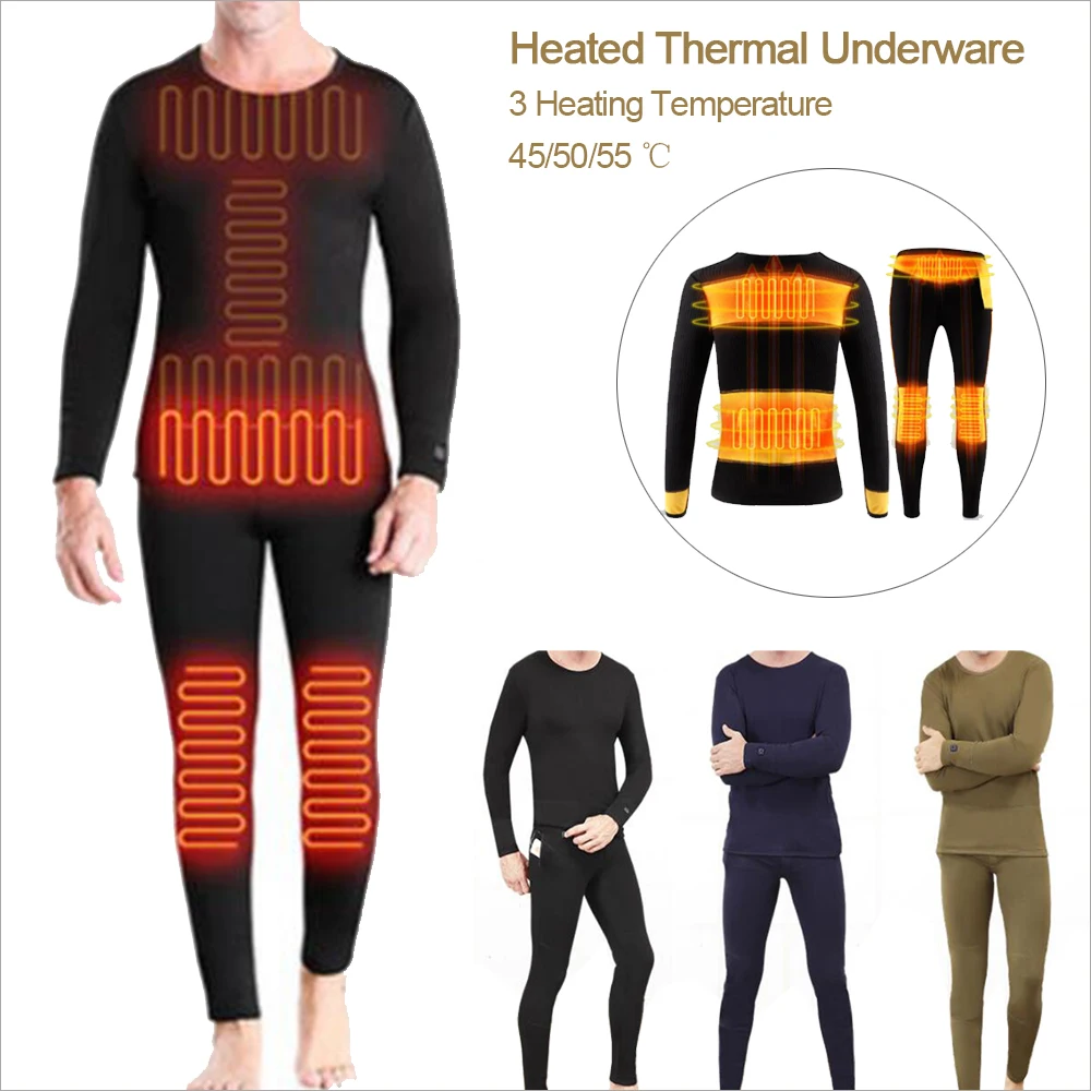 Heated Sweater USB Charging Thermal Underwear Pullover Sweater Electric Heated Knitted for Men Customized Logo Woven Standard