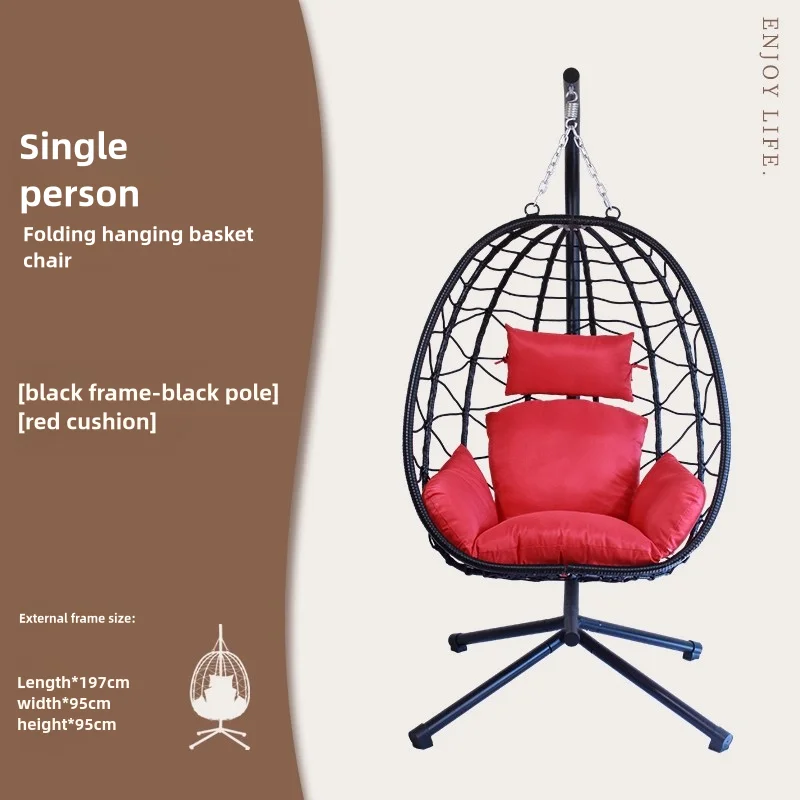 High Quality Modern Double Chair Rattan Swing Waterproof Wood Iron Hanging Egg for Indoor Home Bedroom Park Dining Office Use