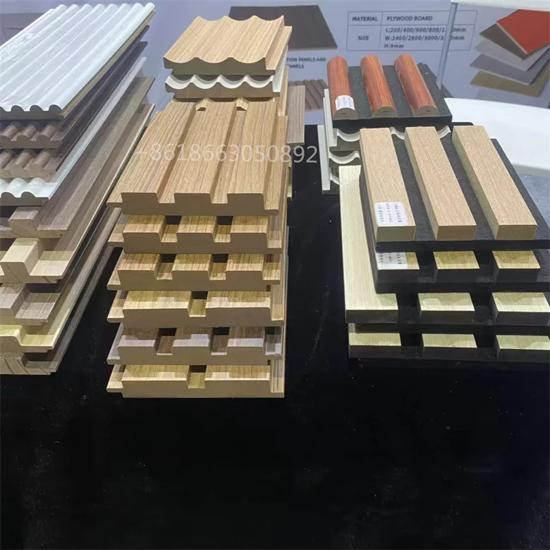 Ribbed MDF Paneling Paintable 3D Wall Panels wave fluted Wood Wall Panels