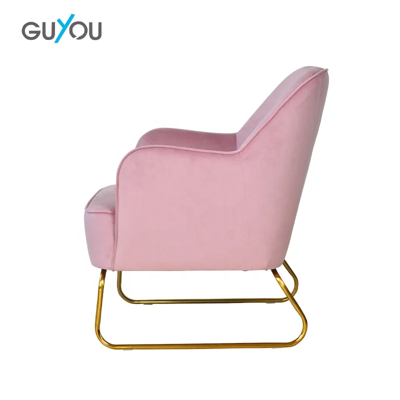 X-5101 cheap furniture red pink single sofa velvet  living room chair  for free shipping