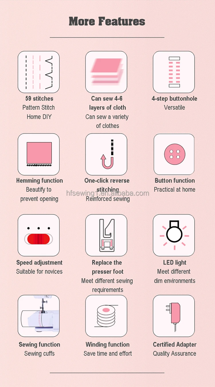 VOF Multifunction Sewing Machine for home use DIY craft baby pants overlock buttonhole sewing machine household price