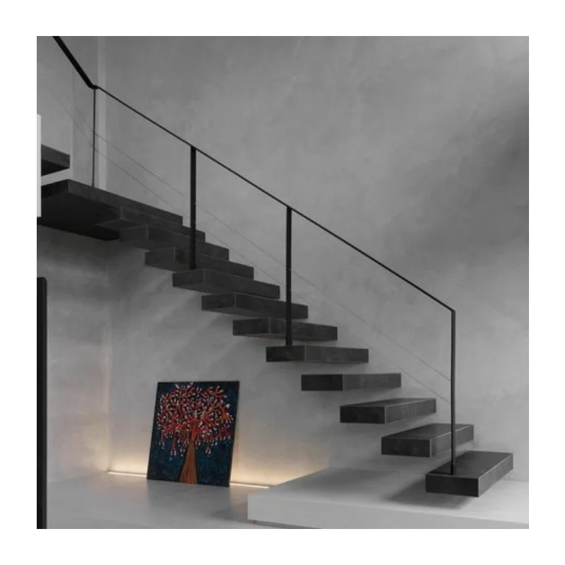 CBMmart wood railing glass tread mechanical stair scooter climbing  cargo lift elevator for mezzanine playhouse balustrade black