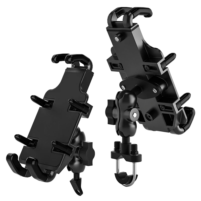 High quality cell phone holder for motorcycle side mirror + handlebar