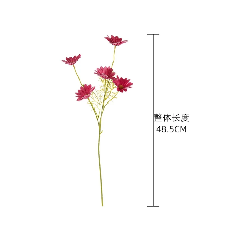 MW01514 48.5cm PU Sunflower Artificial Flower 5 Heads Simulation Sunflower For Wedding House Decoration