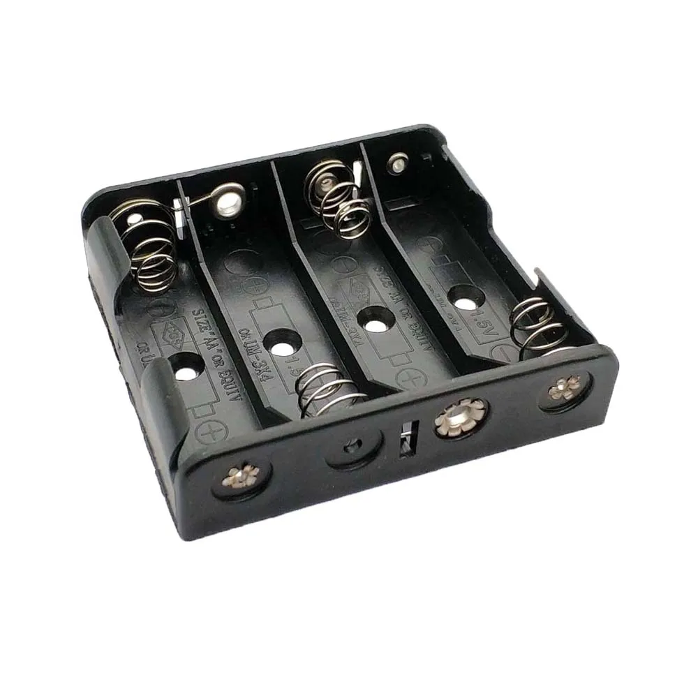 4*AA Battery Case Box 4 Slot 6V AA Battery Holder With 9V Male And Female Snap Connector