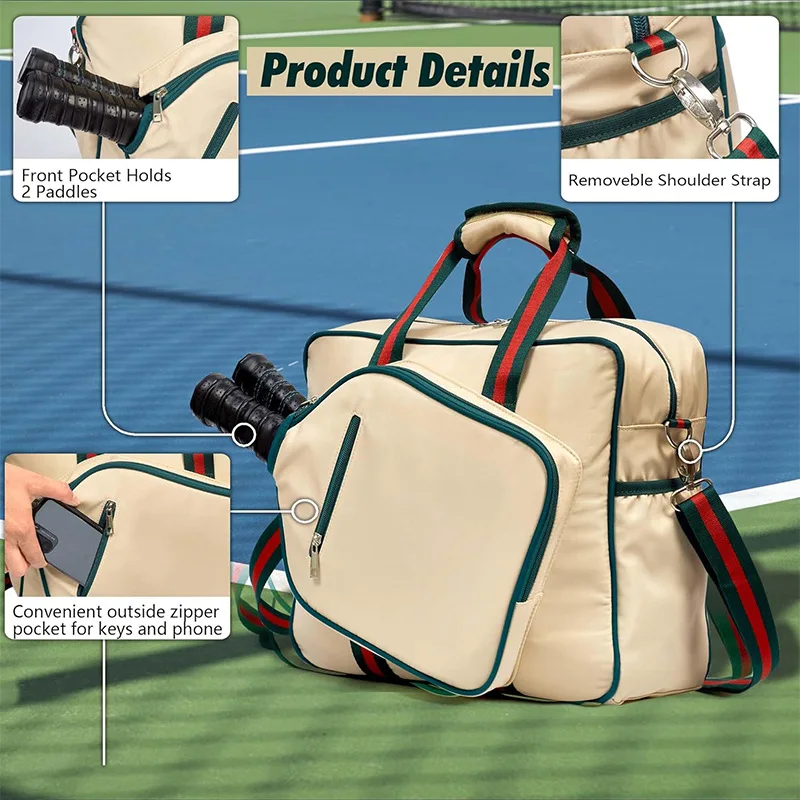 Sac Tendance 2024 спортивная сумка для фитнеса тренажерный зал женские дизайнерские сумки на заказ ручная ночь пиклбола с карманом и молнией