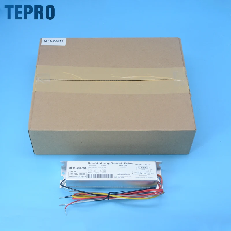 RL11-530-55A T5 55w Uv Germicidal Ultraviolet Lamp Ballast Instant Start Electric Ballast for Low Pressure Amalgam Lamp