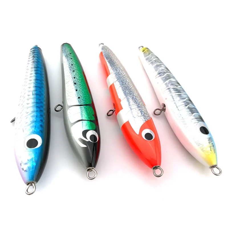 Wholesale OEM Top Water Wooden pencil lure 90G 120G 140G  Snake Walker Topwater Pencil Lure Wobbler Walking Stick Bait