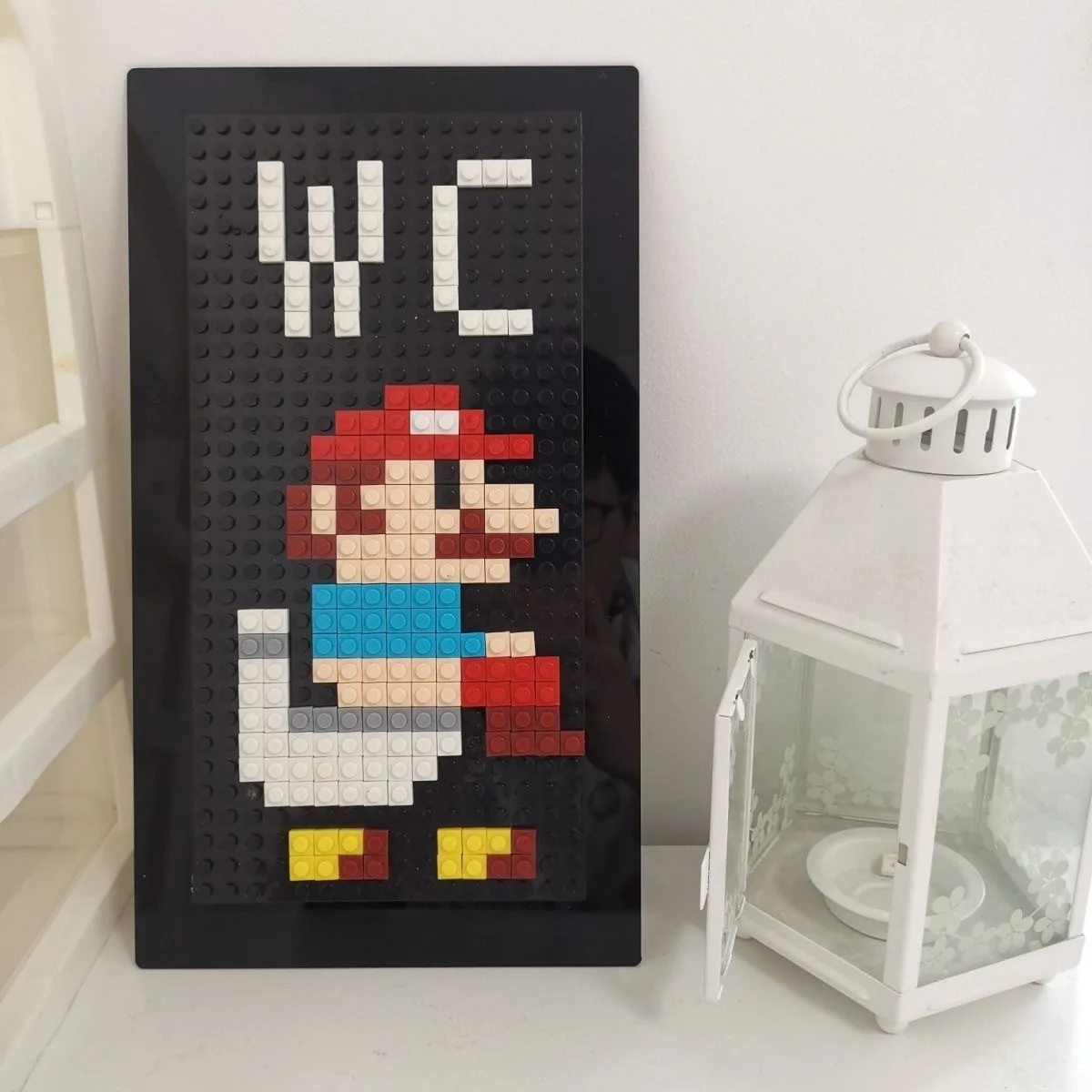 HY Toys building blocks House number Mario toilet sign Princess sensor question mark light pixel painting
