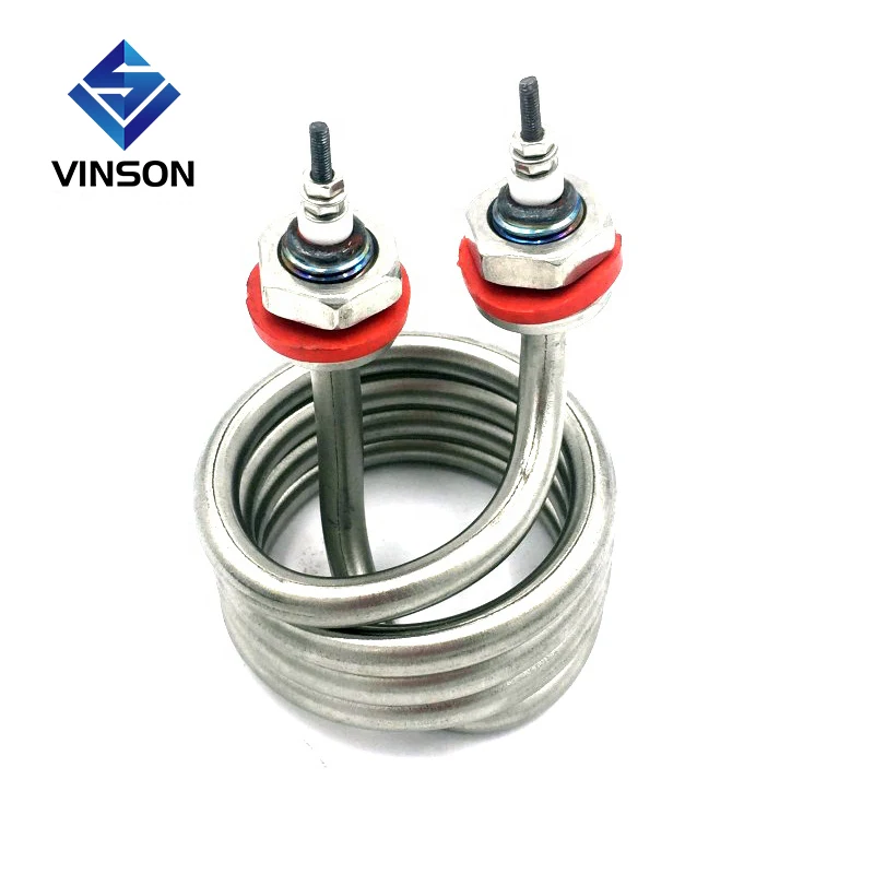 220v 600w 2000W  immersion tank electric coil tubular heater for water heating
