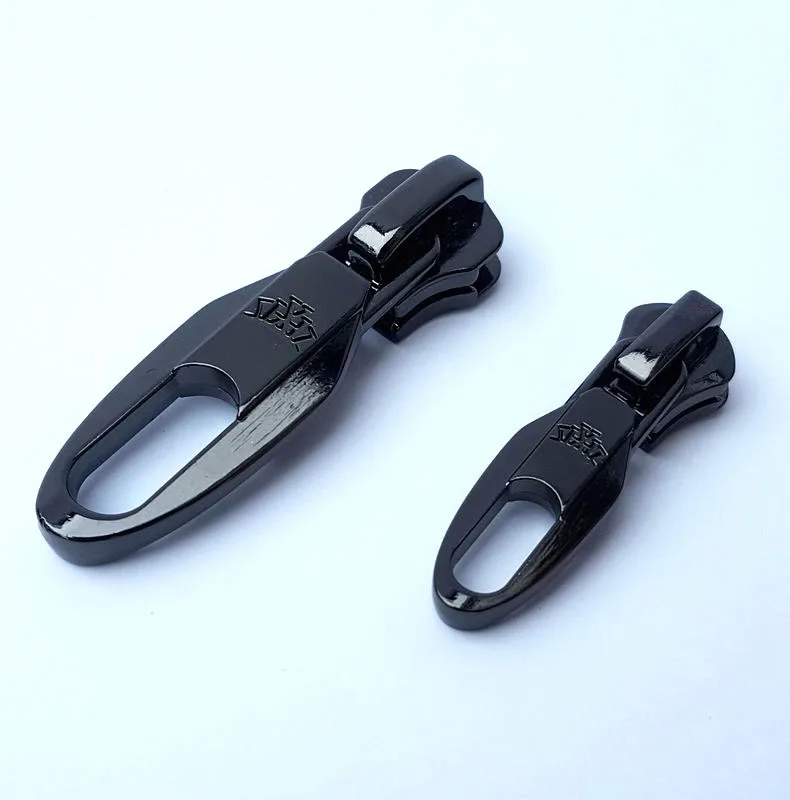 Custom Engraved Logo Metal Brand Zipper Pull Charms, Custom Made Colorful Bag Metal Zipper Slider Puller For Handbag Garment