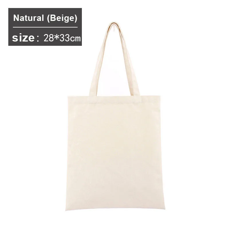 Wholesale Black White Blank Canvas Tote Bags Advertising Reusable Cotton Canvas Shopping Bag