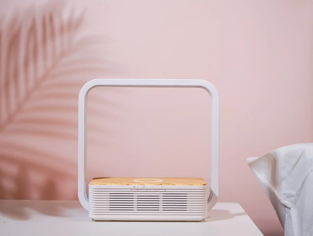 Home Decor Sound Box Speaker With Light Wood Imitation Bluetooth Wireless Charging Bluetooth Speaker Led Portable Speaker