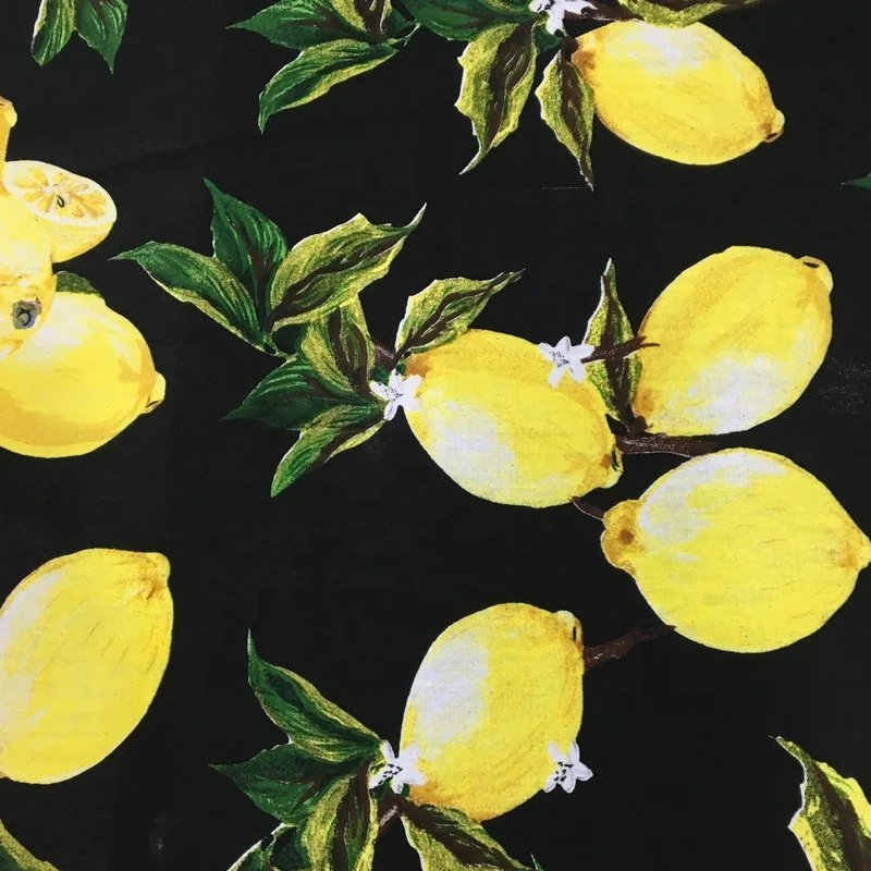 
Fonesun-C582 lemon print fabric 