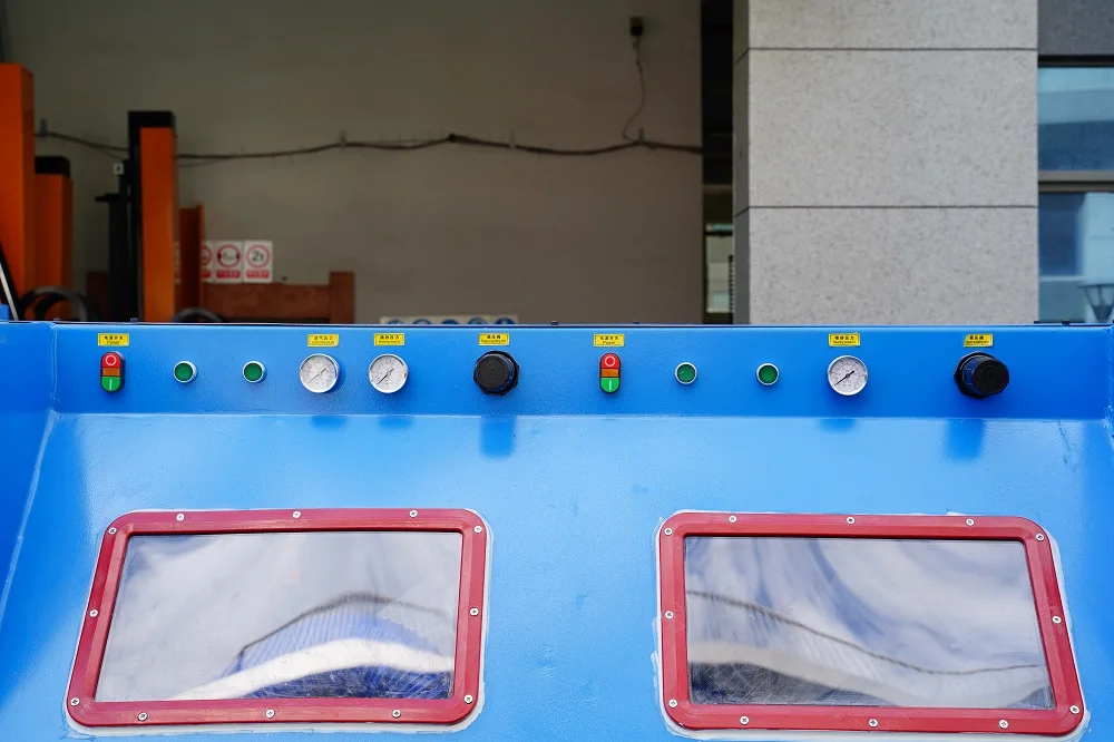 Double Station Stainless Steel Dustless Wet Blast Equipment Sand Blasting Machine