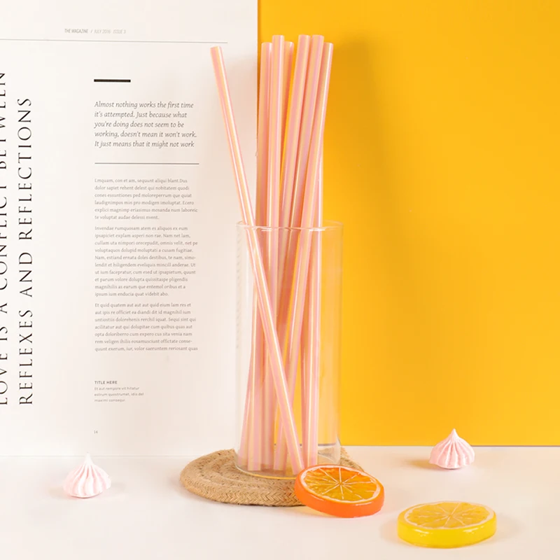 plastic 10mm reusable sucking straw, 40oz tumbler tritan straw,  stripes design on straw