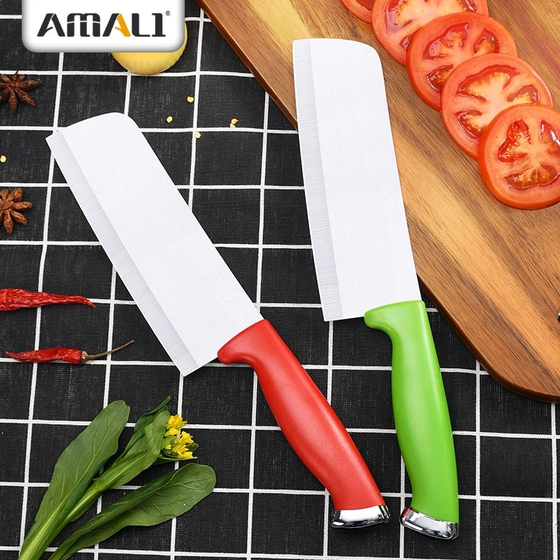 Ready To Ship -6 Inch Ceramic Kitchen Cleaver  Knife With Sharp Blade Anti Slip Handle Kitchen Chopper Knife