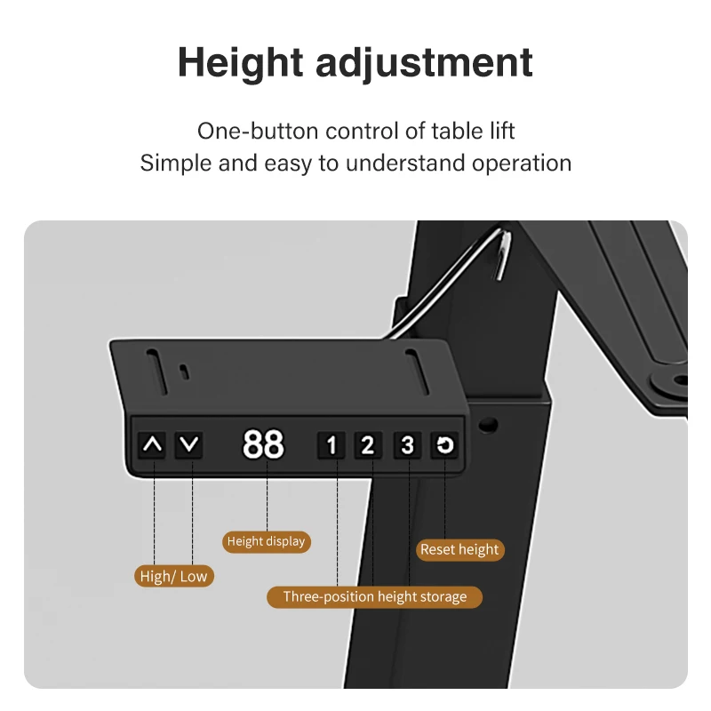 Smart Office Dual Motor Stand up Electric Standing Adjustable Sit Stand Desk  Frame for Home Office