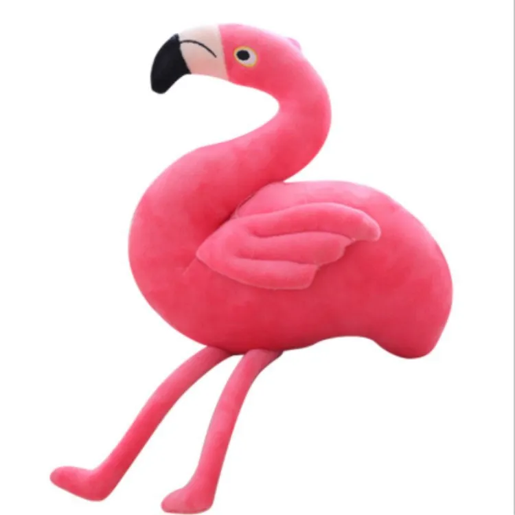 Pink girl heart Flamingos plush toy with pillow doll for children girls gift