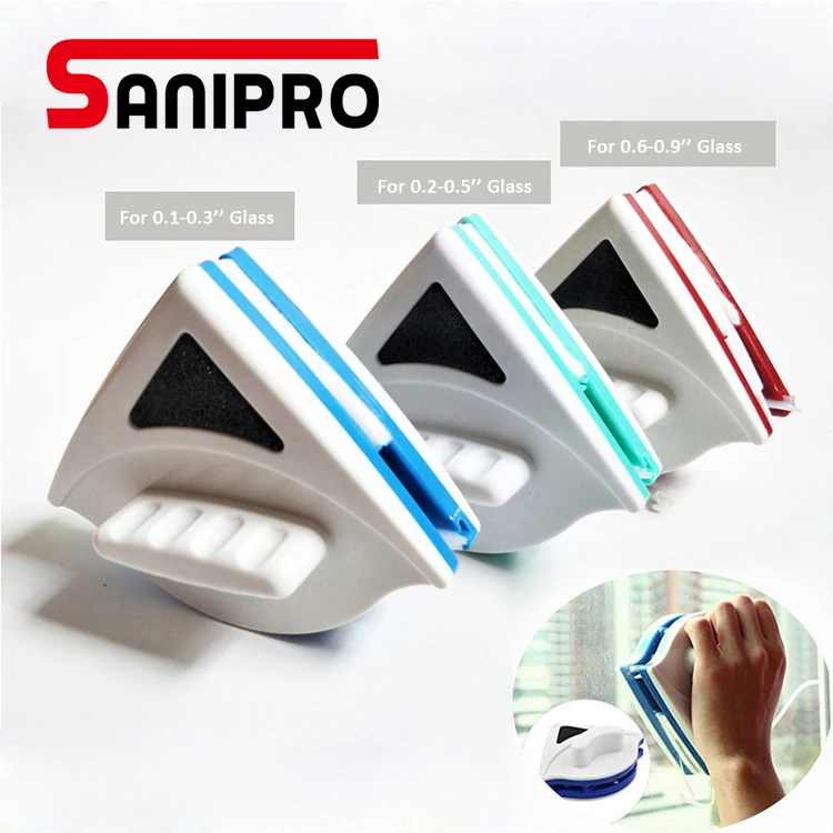Sanipro Glass Double Side Adjustable Window Cleaning Magnetic Cleaner Household Cleaning Tool for Window Glass Cleaning