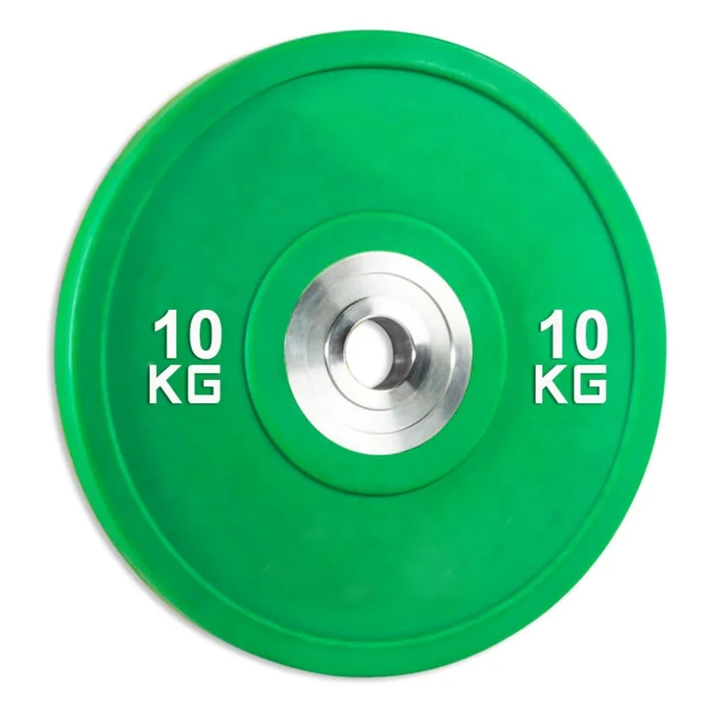 Wholesale 20kg Gym Custom Logo Weightlifting Barbell Weight PU Rubber Competition Weight Plates