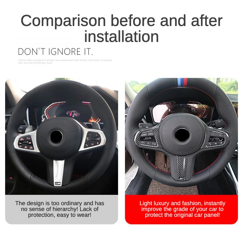 Отделка рулевого колеса из АБС-углеволокна для спортивных моделей BMW M