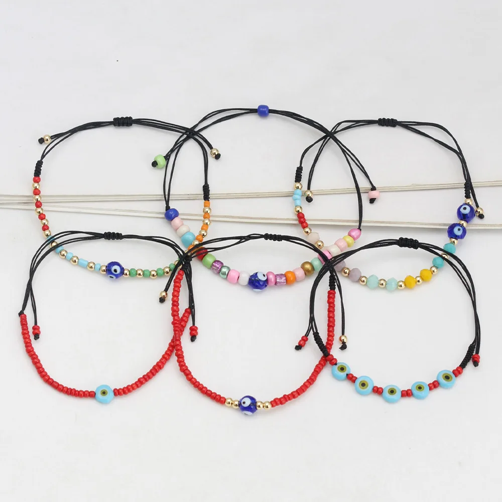 Fashion jewelry bracelets high quality Bohemian style adjustable glass seed bead bracelet wholesale