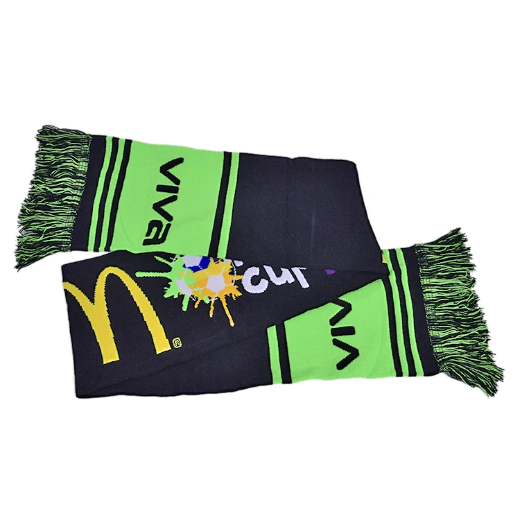 Personalized Custom Fashion Acrylic Knitted Sports Soccer Fans Scarf