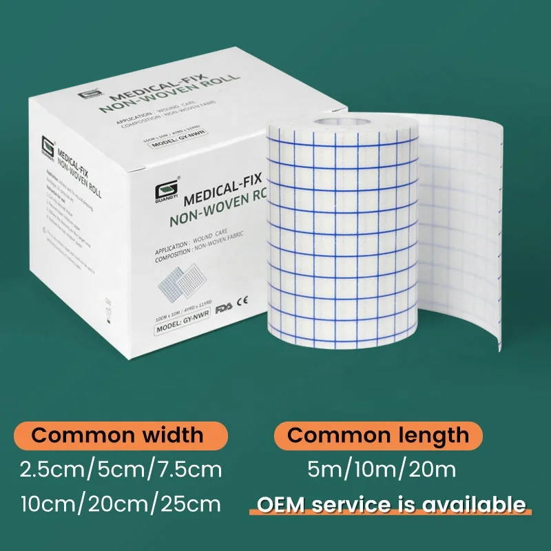 Surgical wound dressing hypafix fabric non woven adhesive medical dressing tape roll