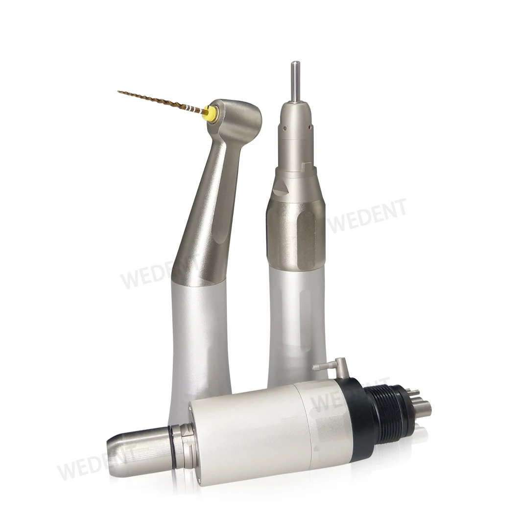 Steel Material FX Series Dental Handpiece Set Low Speed External Spray Contra Angle&Straight Handpiece&Air Motor