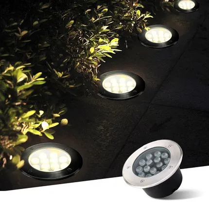 Outdoor Stainless Steel Casing Landscape Underground Light RGB 12V 24V IP68 Buried Lights led Underground Light