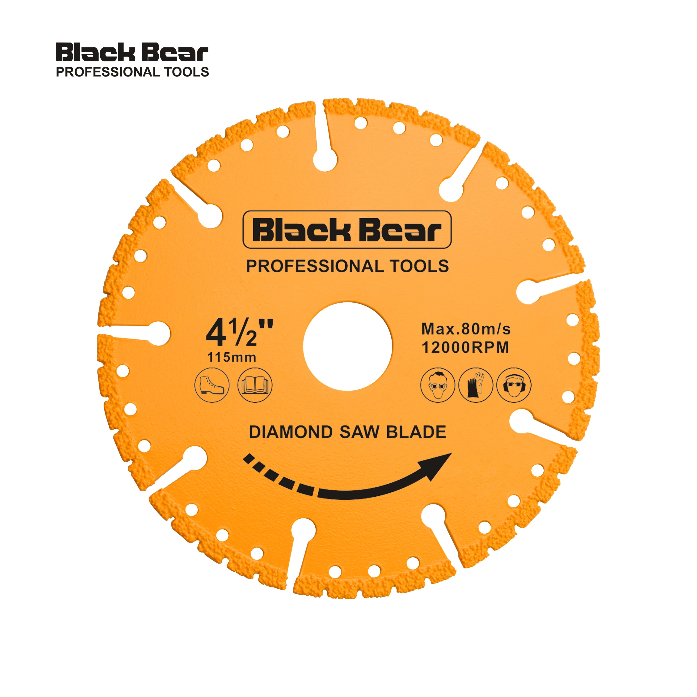 BLACK BEAR Hot sale 5Inch 125mm Continuous rim diamond saw blades diamond cutting disc for granite tile marble