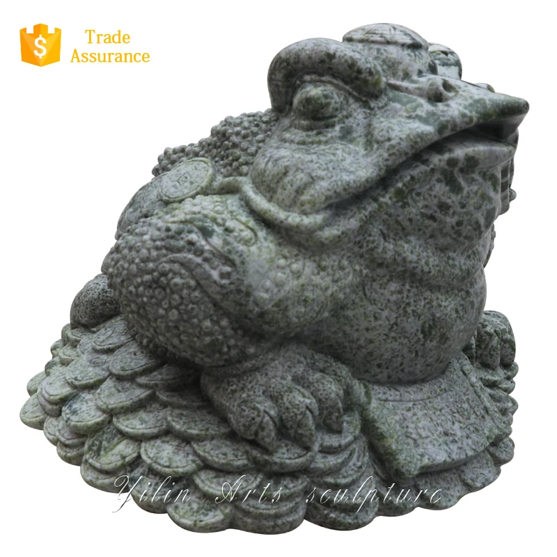 Stone Three Legged Frog Statue For Sale