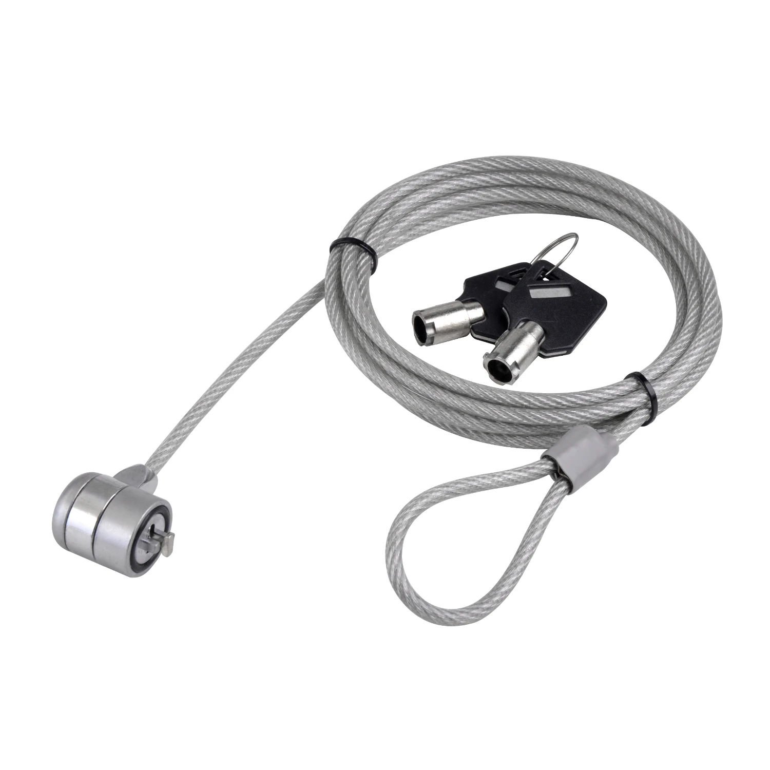 Hot Sale Combination Tubular Key Laptop Lock Safety Cable Steel Wire Rope Lock