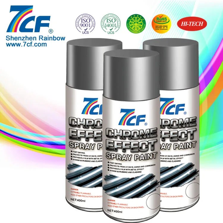 7CF Silver Mirror Chrome Paint For Cars/ auto parts spray paints factory price