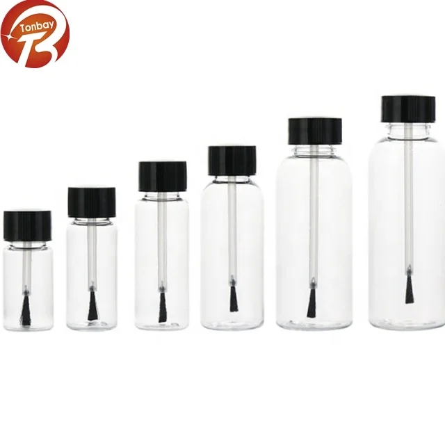 5ml to 100ml PET Plastic Bottle with Brush Cap for Nail Gel Shampoo Lotion and Skin Care Packaging Seal Type