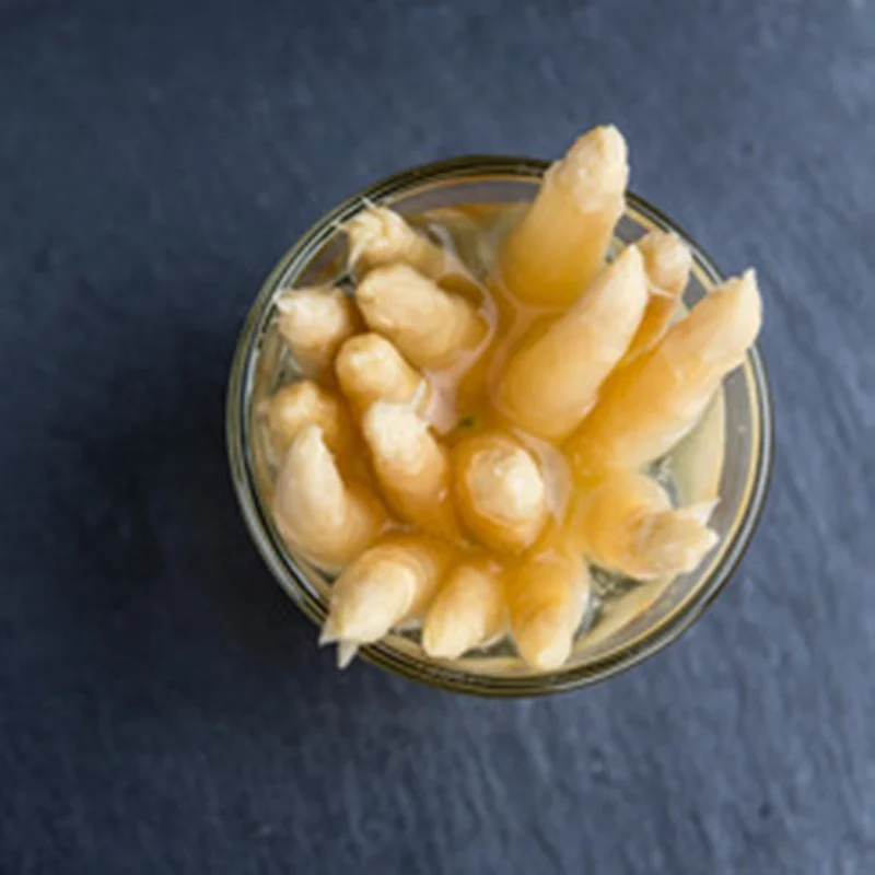 Canned White Asparagus in Glass Jar Canned vegetable