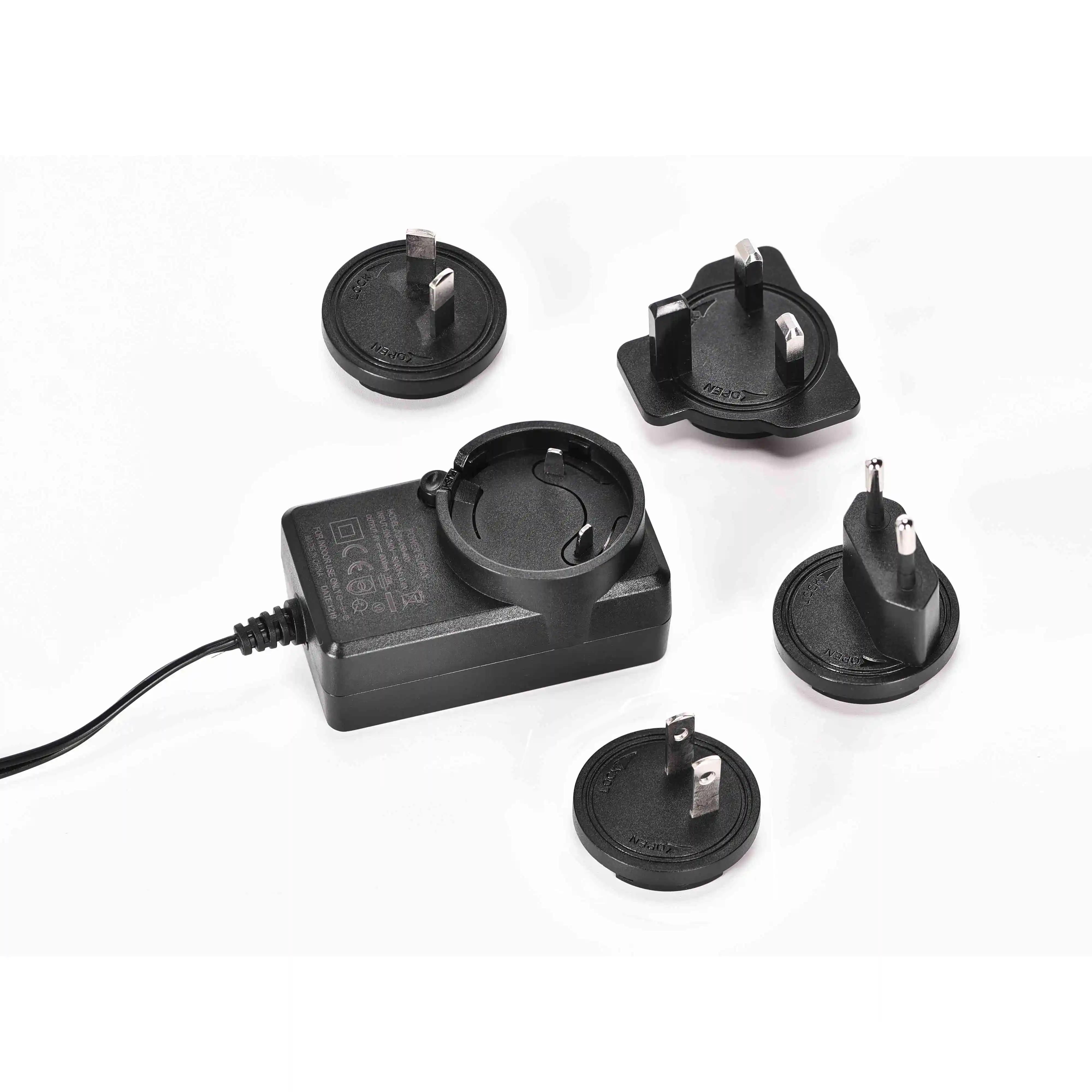 EU US UK AU multi plug AC/DC Adaptor 5v 9v 12v 15v 18v 24v 0.5a 1a 2a 3a 4a interchangeable plug power supply adapter