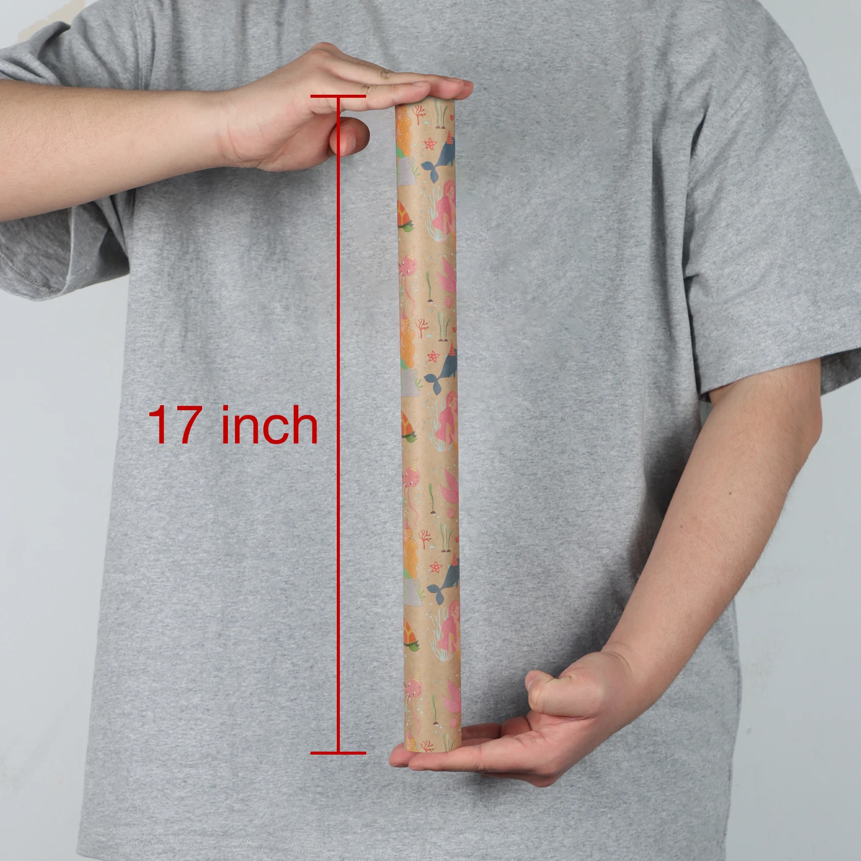 In Stock Dinosaur Horse Merman Wrapping Paper 2024 Custom Recyclable Wrap Roll Gifts Wrapping