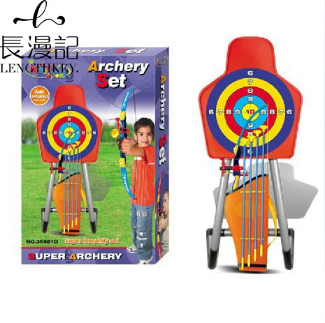 2022 Plastic Kids Outdoor shooting target sports game Bow and Arrow Archery China Children  parent-child toy