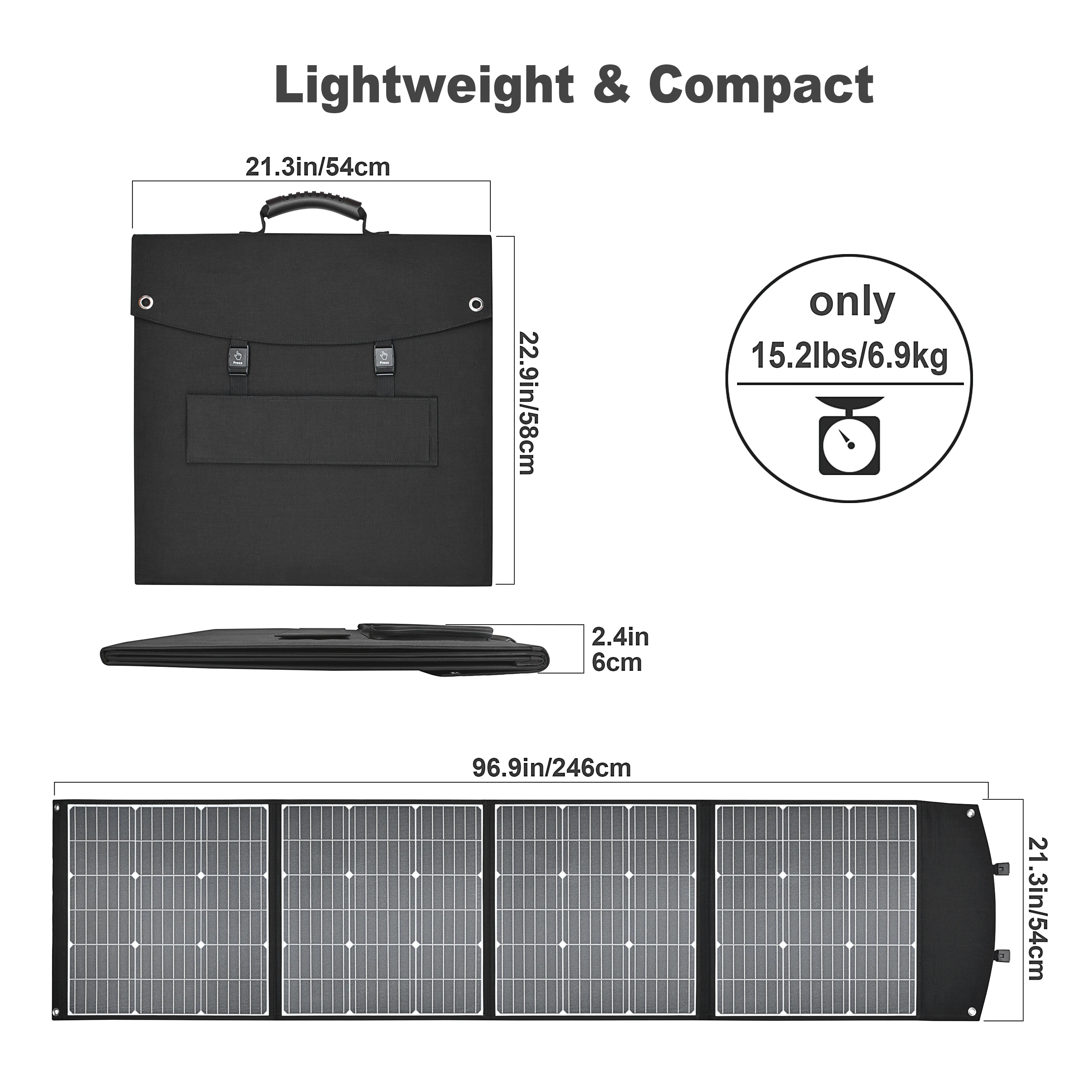 Lightweight 80W 120W 240W 300W 320W 500W CIGS Solar Thin Film Flexible Solar Panel