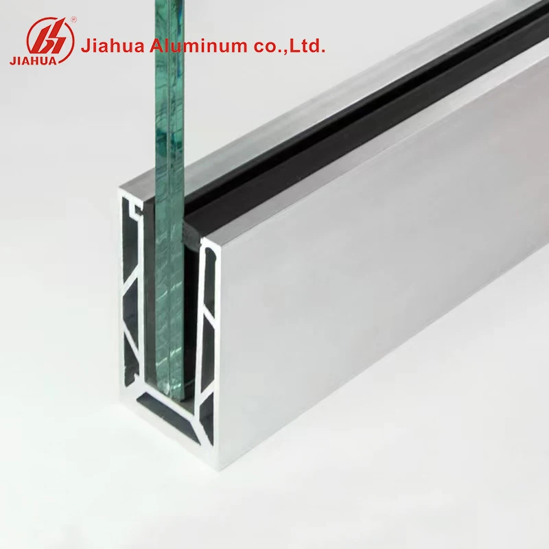 U Channel Glass Railing Perfiles De Aluminio, Glass Fence LED Aluminum U Channel Profile