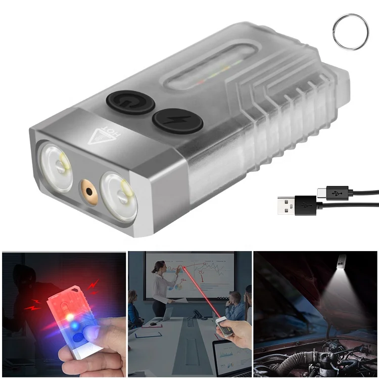 Красный лазерный указатель V10 мини EDC Карманный алюминиевый фонарик UV 365NM светодиодный портативный брелок для аварийного кемпинга