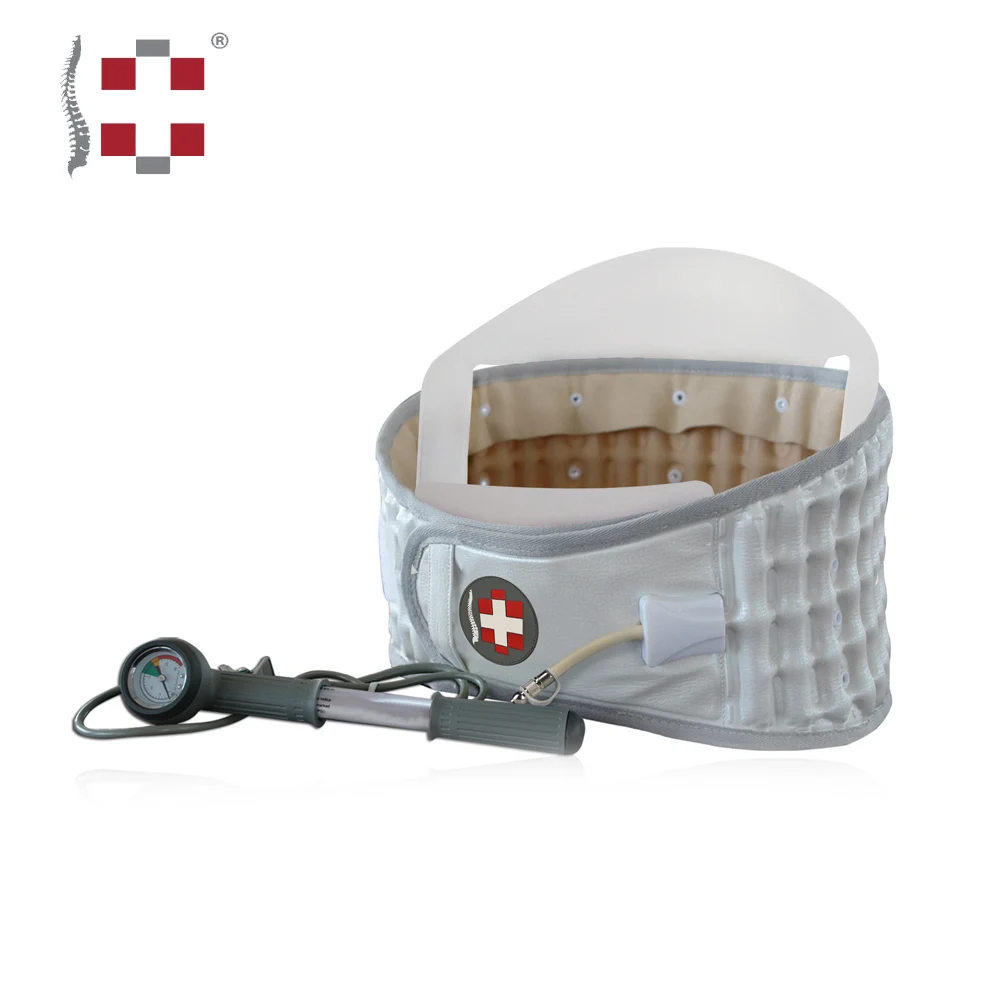 Spinal back expandable air traction lumbar sacral belt for medical