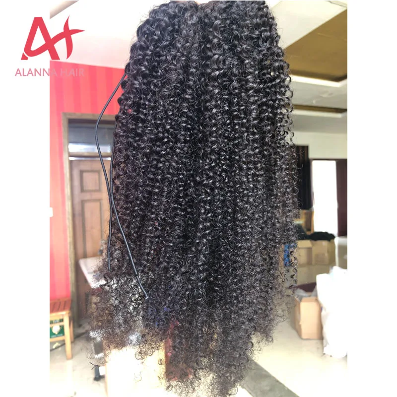 Wholesale Drawstring Ponytail Human Hair Extensions Top Grade 12A Virgin Mongolian 4A4B Kinky Curly Human Hair Ponytail