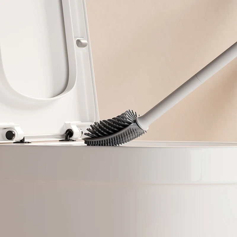 Sanga Head Factories 3 in 1 Long Handle Wall Mounted Plastic Bathroom Cleaning Drip Free Toilet Brush with Holder Stand