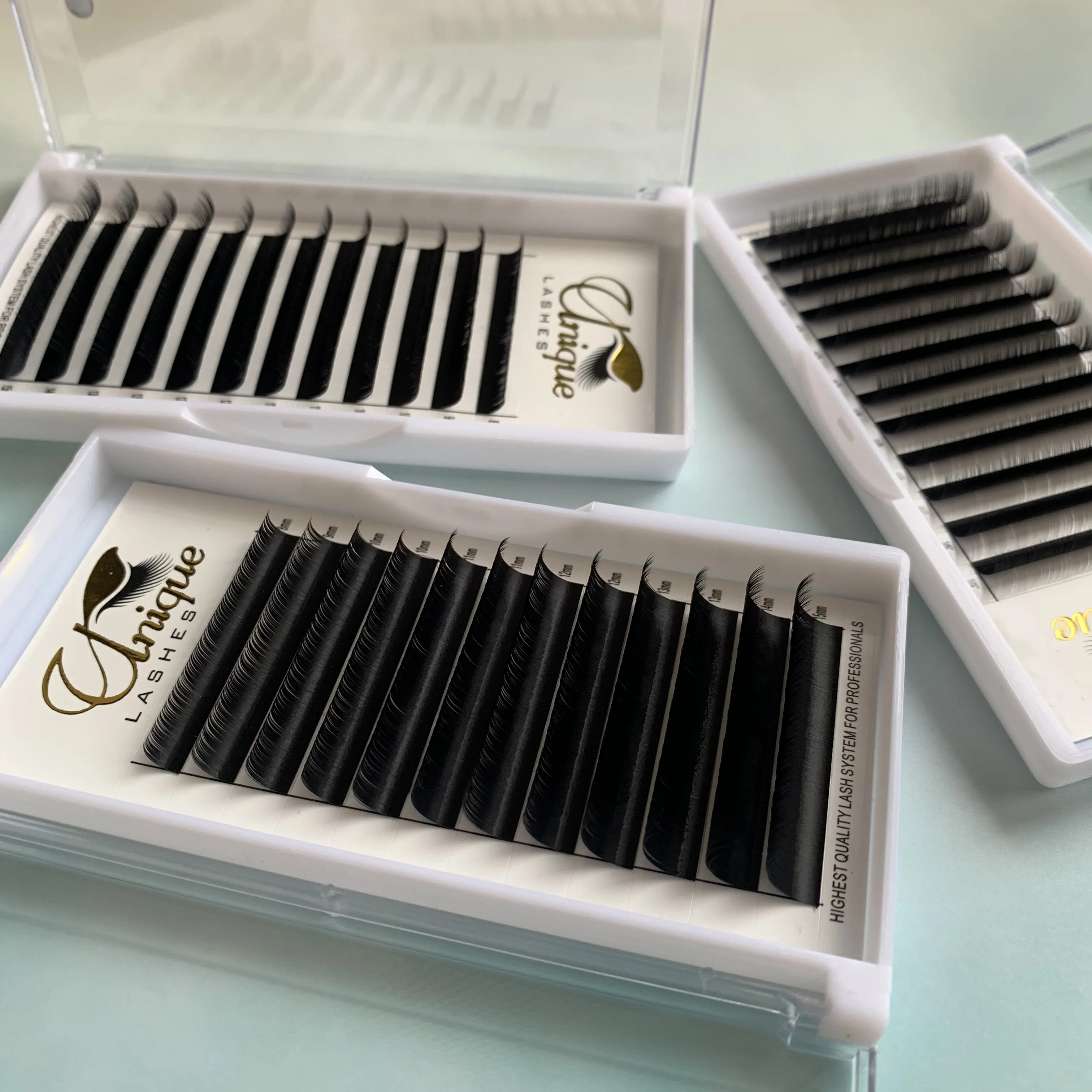 Individual Classic Lashes Premium PBT B C CC D DD Curl Single Mink Individual False Eyelash Extensions